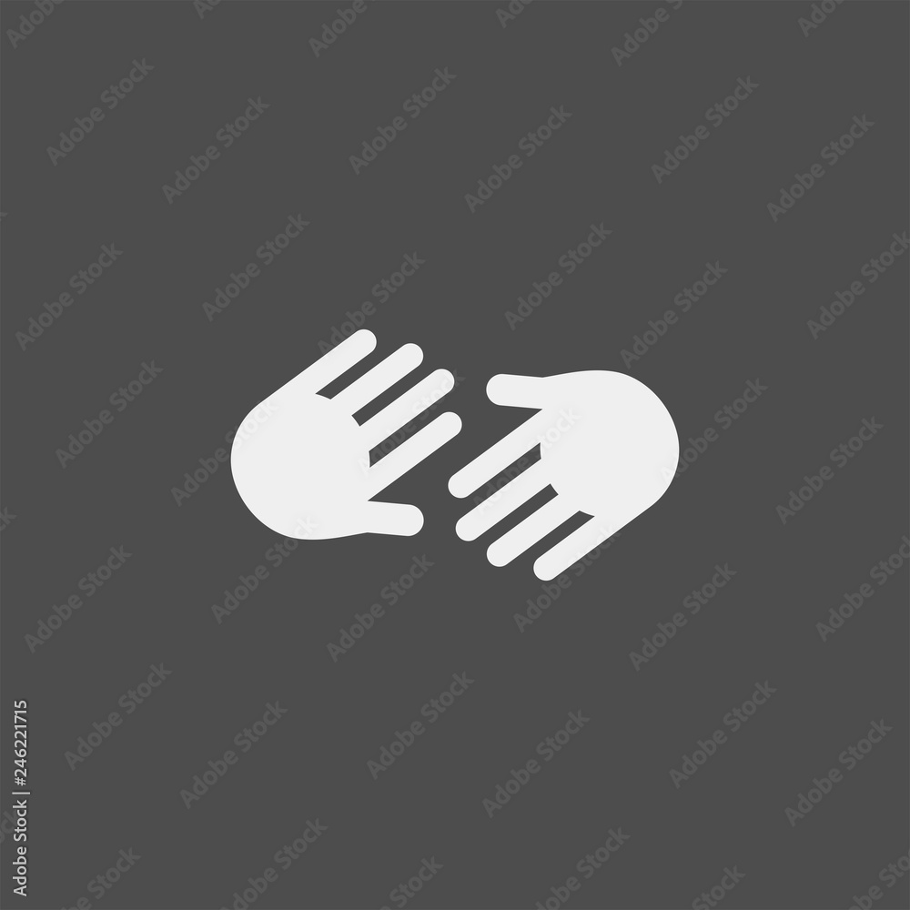 Handshake flat vector icon. Partners flat vector icon Handshake flat vector icon. Partners flat vector icon