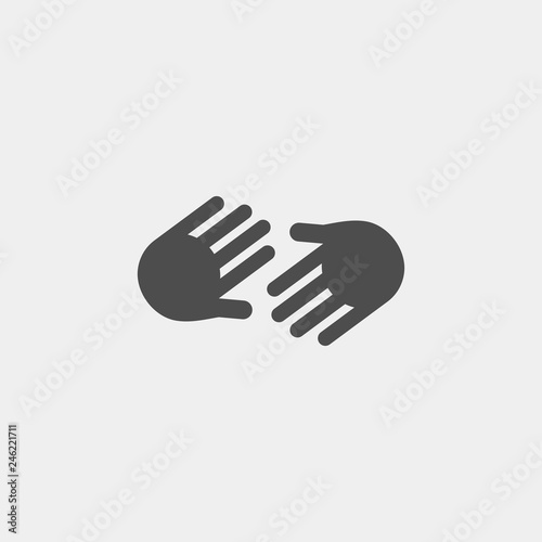 Handshake flat vector icon. Partners flat vector icon
