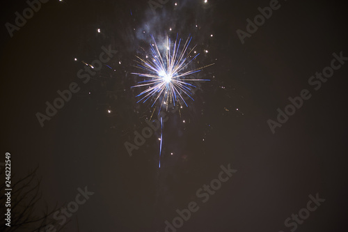 fireworks in the night sky