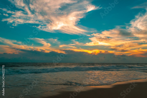 Beautiful sunset in Acapulco's beach