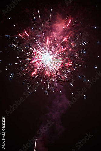 fireworks in the night sky