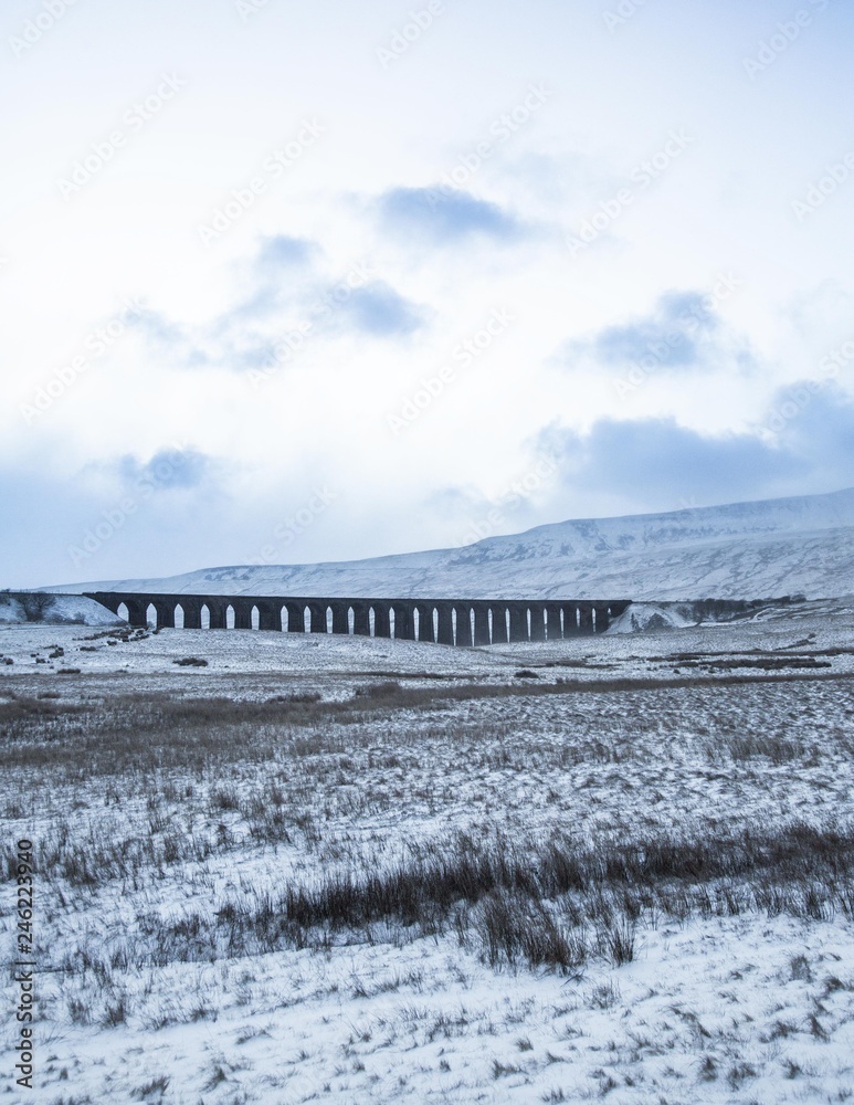 Ribblehead Viaduct in the snow