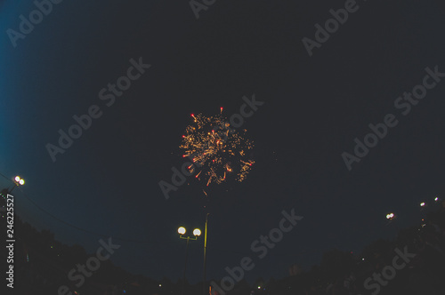 fireworks in the night sky
