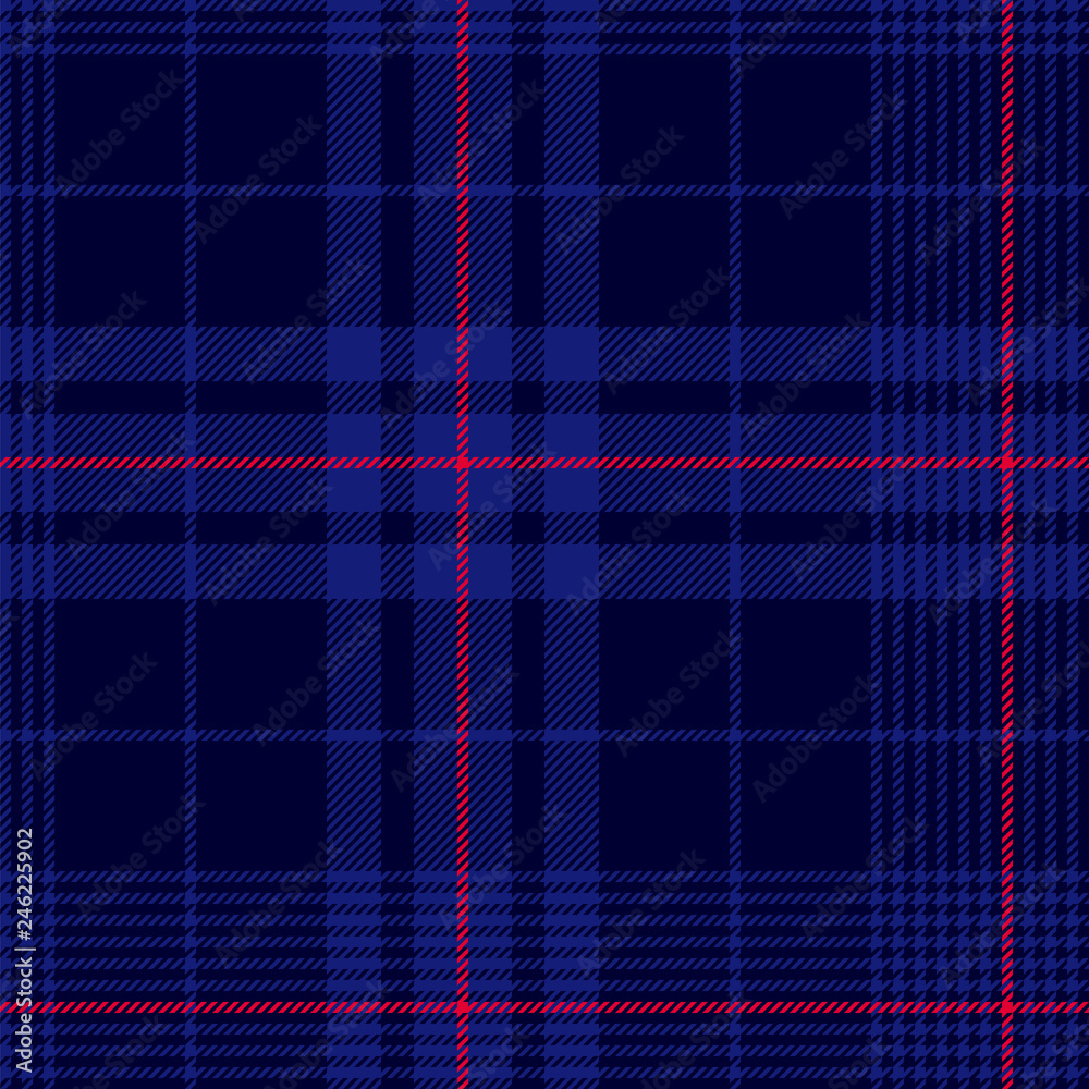 Deep blue tartan plaid pattern Deep blue tartan plaid pattern