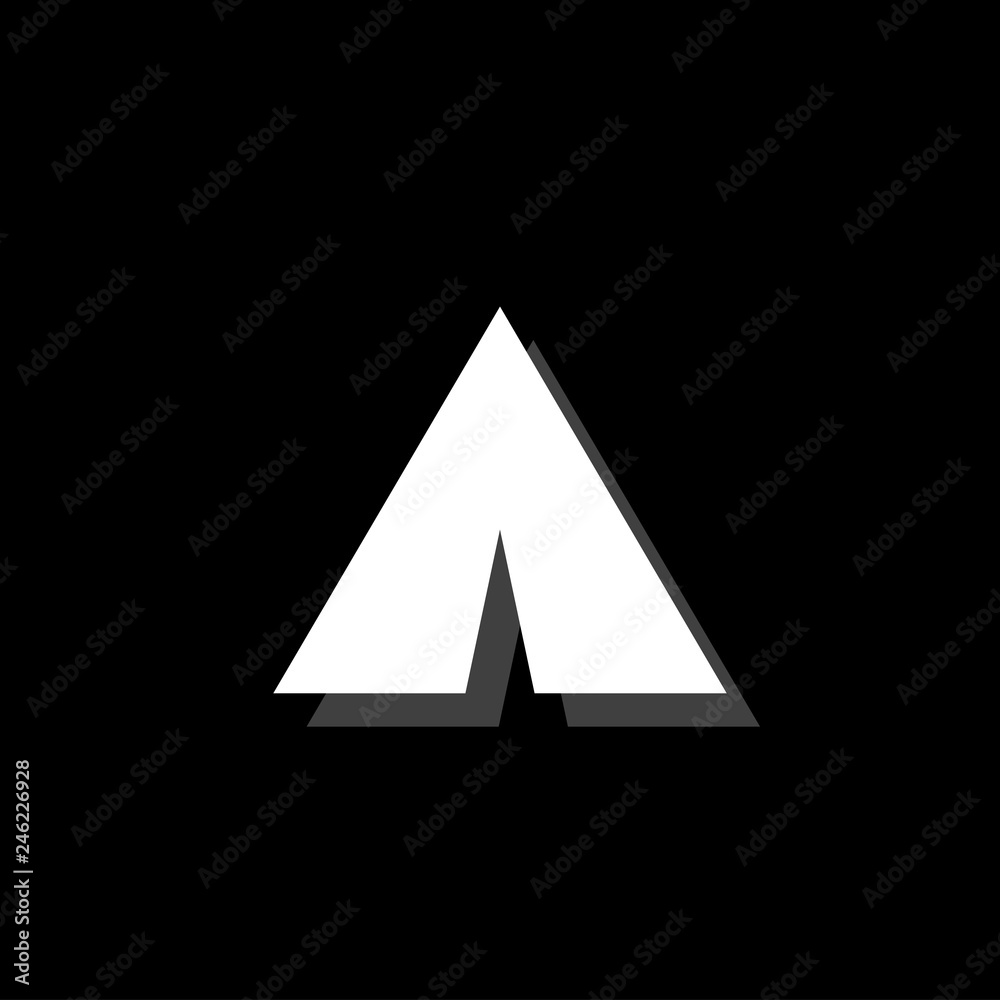 Fototapeta premium Tourist Tent icon flat