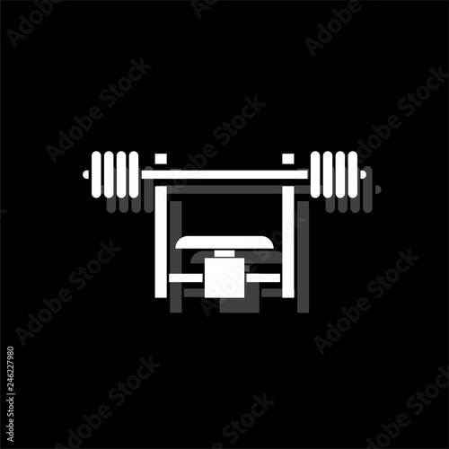 Bench Press with Barbel icon flat