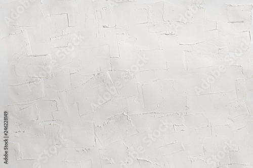 Fototapeta Naklejka Na Ścianę i Meble -  Empty texture of plaster wall. Marks after filling.