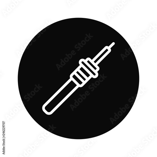 Outline Pyrometer icon vector isolated on white background. Modern, linear vector sign for mobile app and web design.