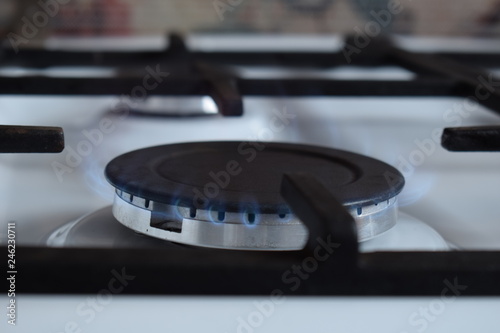 Gas stove. The use of domestic gas for domestic purposes