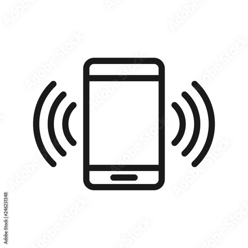 smart phone call. minimal thin line web icon. simple vector illustration outline. concept for infographic, website or app