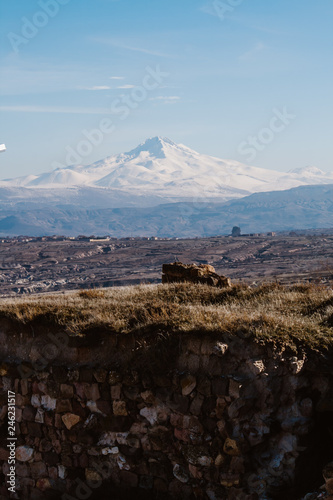 The view of Cappadocia and the mount Erciyes behind. © Tarik GOK