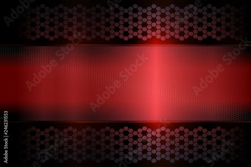 Red dark abstract geometric design with mesh grid