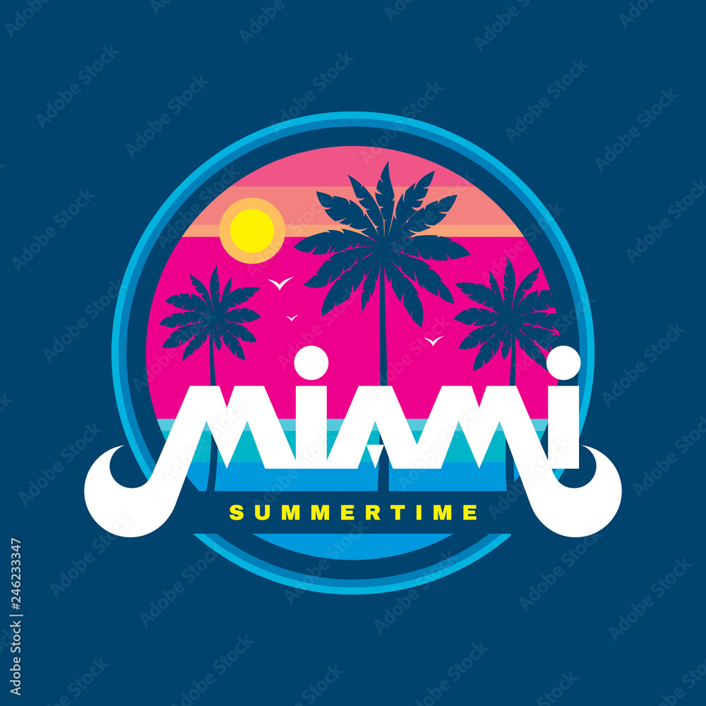 Premium Vector  Vector 'florida beach' summer time holiday tshirt