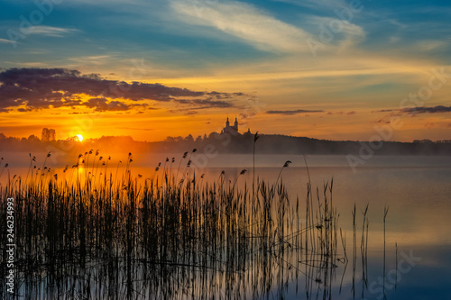 Sunrise  Lake Wigry  Poland  Europe