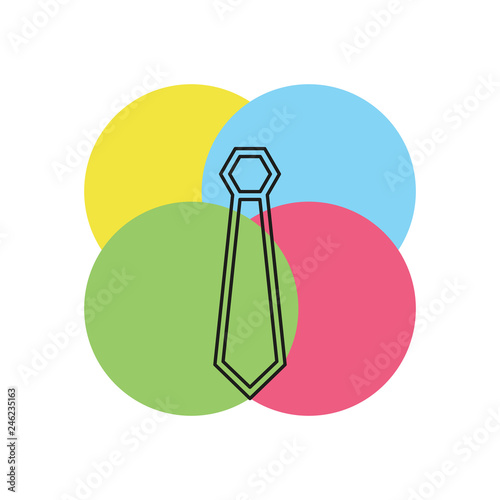 vector cravat icon tie illustration. fashion wear