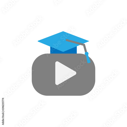 Studying and video icon. Element of education icon for mobile concept and web apps. Detailed Studying and video icon can be used for web and mobile