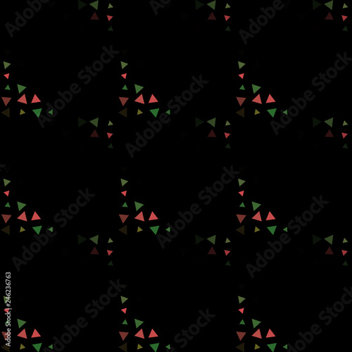 Abstract seamless pattern background with multi-colored varied triangles.