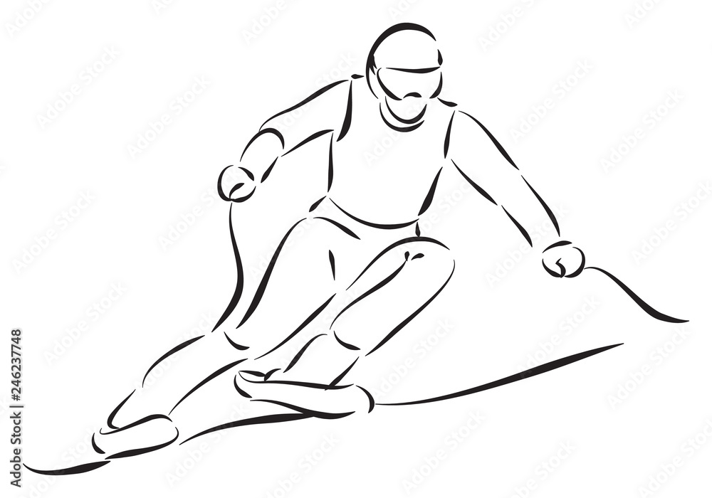 ski vector illustration