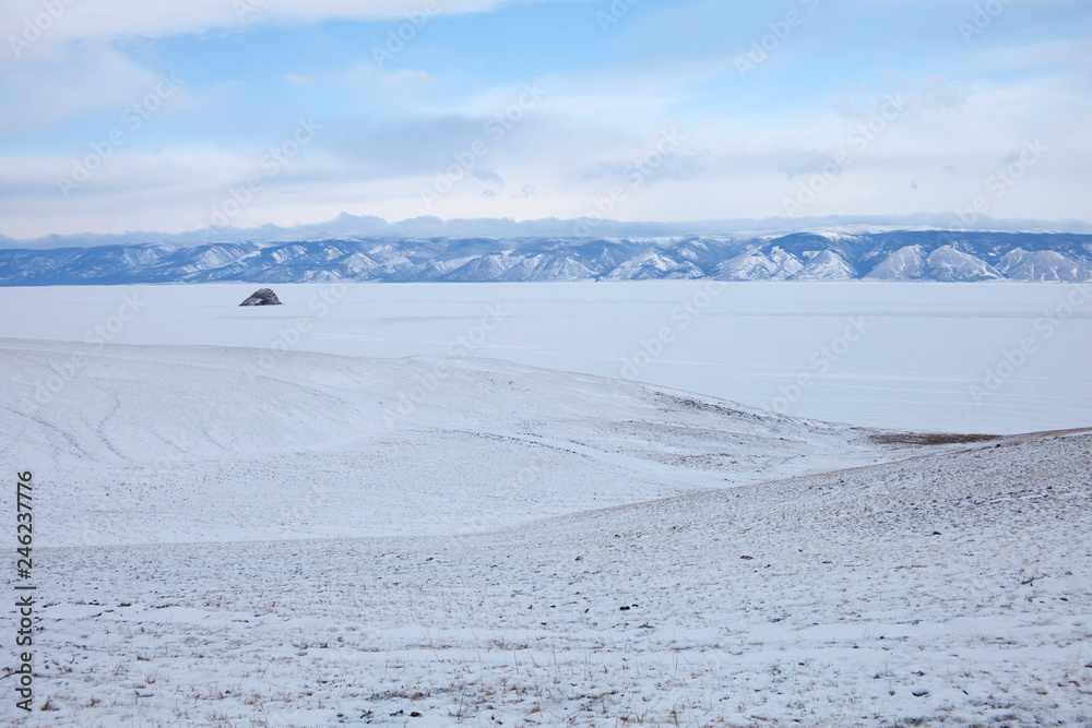 Lake Baikal. Olkhon island landscape