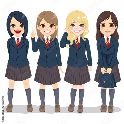 Cute Student Uniform Girls