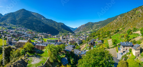 Aerial view of Encamp, Andorra photo