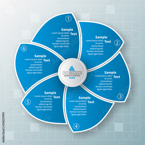 Abstract 3D Paper Infographics. Business template .Vector illustration