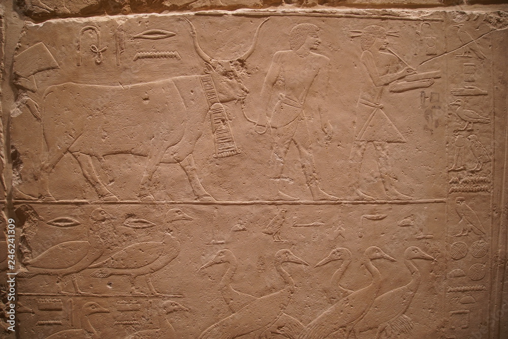 ancient wall carving