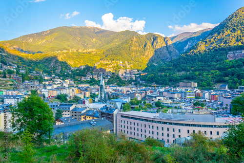 Aerial view of Andorra la Vella photo