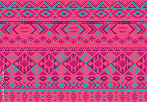 Indonesian pattern tribal ethnic motifs geometric seamless vector background. Trendy indian tribal motifs clothing fabric textile print traditional design with triangle and rhombus shapes.