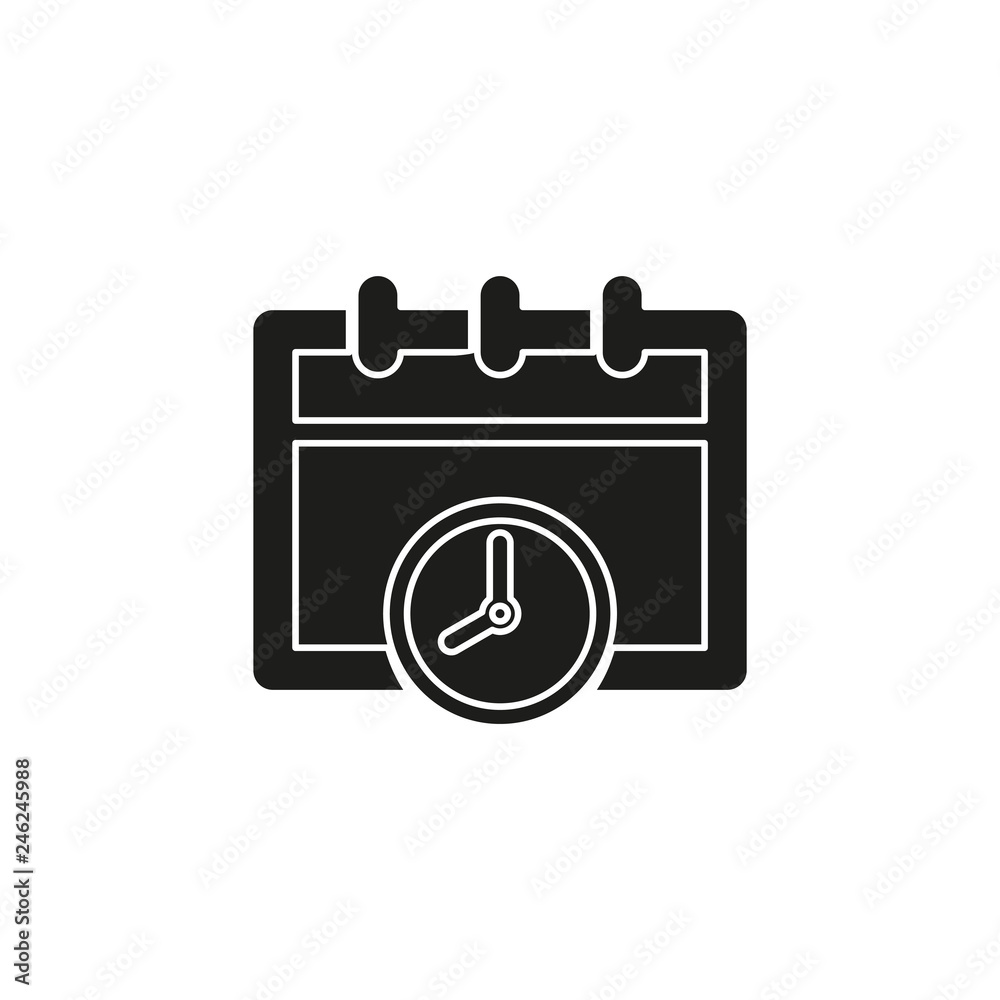 calendar time icon - vector deadline illustration, event reminder symbol calendar time icon - vector deadline illustration, event reminder symbol