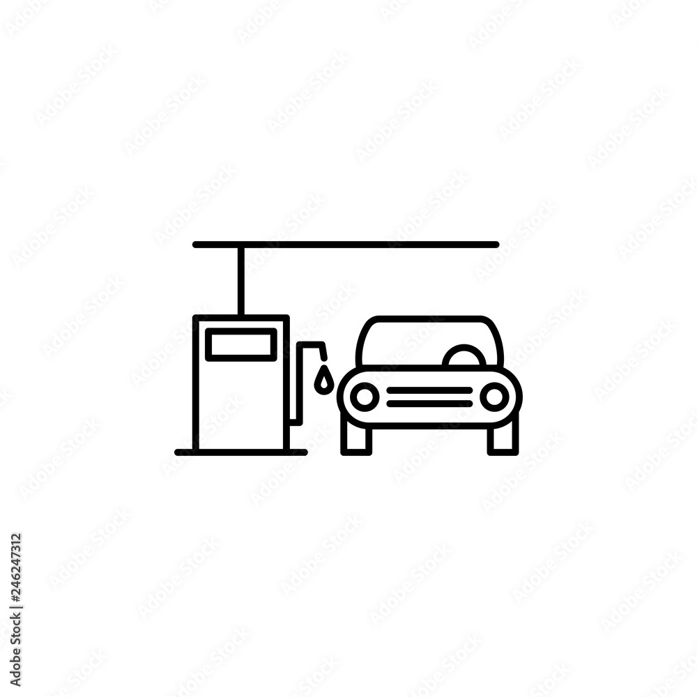 car, gas, station outline icon. Can be used for web, logo, mobile app, UI, UX car, gas, station outline icon. Can be used for web, logo, mobile app, UI, UX