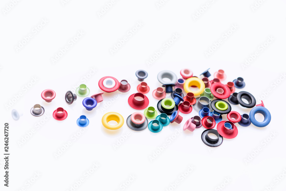 .Colorful buttons on white background .Colorful buttons on white background