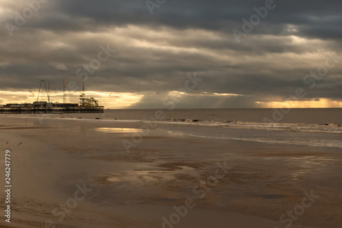 moody evening in blackpool