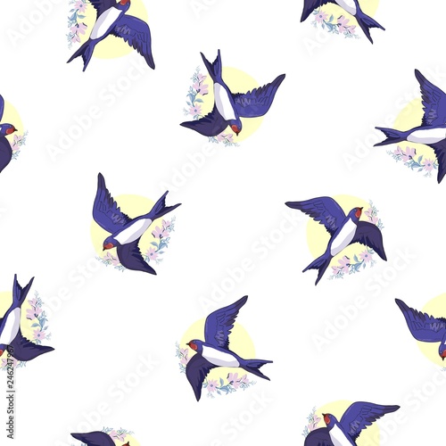 swallow bird pattern