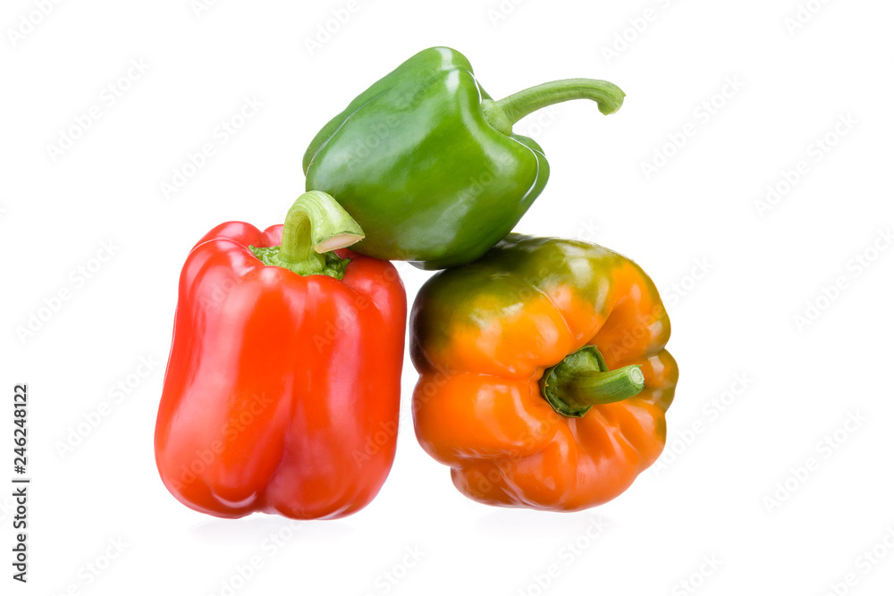 Bulgarian pepper. Yellow green red sweet pepper, excellent design for any purpose. Fresh vegetables. Healthy food. Bulgarian pepper. Yellow green red sweet pepper, excellent design for any purpose. Fresh vegetables. Healthy food.