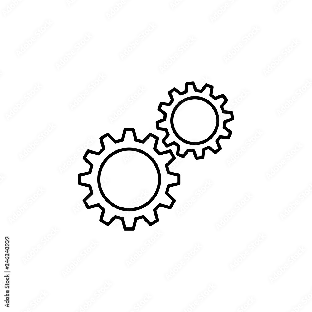 cogwheels, gears outline icon. Can be used for web, logo, mobile app, UI, UX cogwheels, gears outline icon. Can be used for web, logo, mobile app, UI, UX
