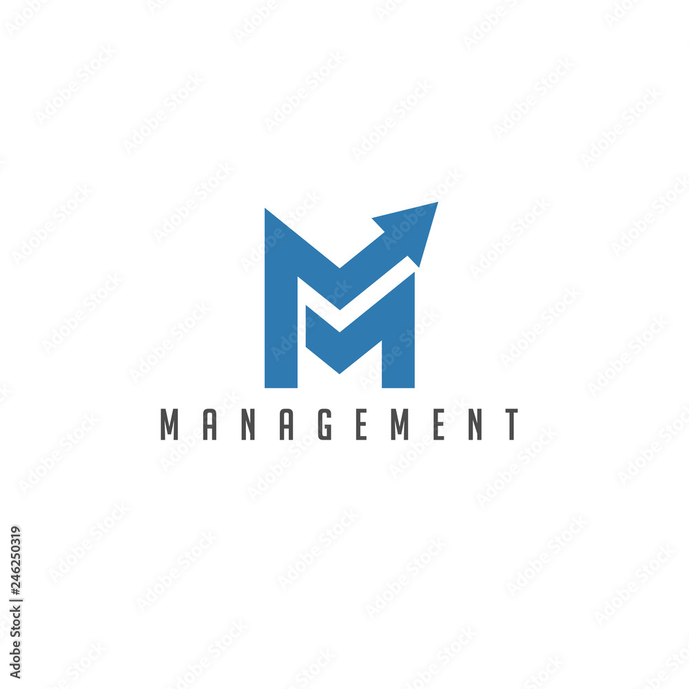 Initial M in Construction Management Logo Design. Initial M in Construction Management Logo Design.