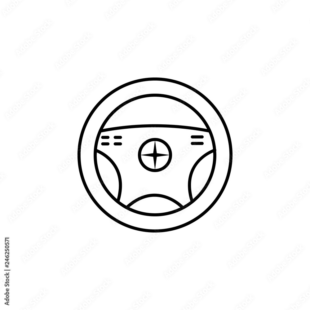 steering, wheel outline icon. Can be used for web, logo, mobile app, UI, UX