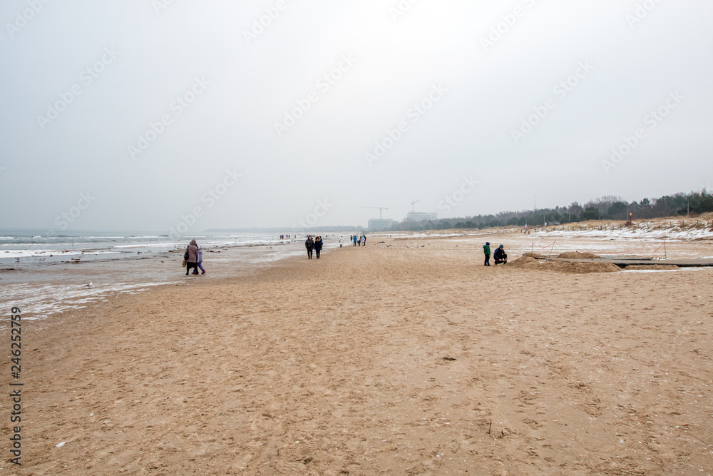Beach by the Baltic Sea in the winter