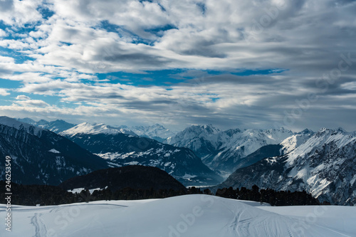 Blick aufs Oberinntal, Tirol, Winter