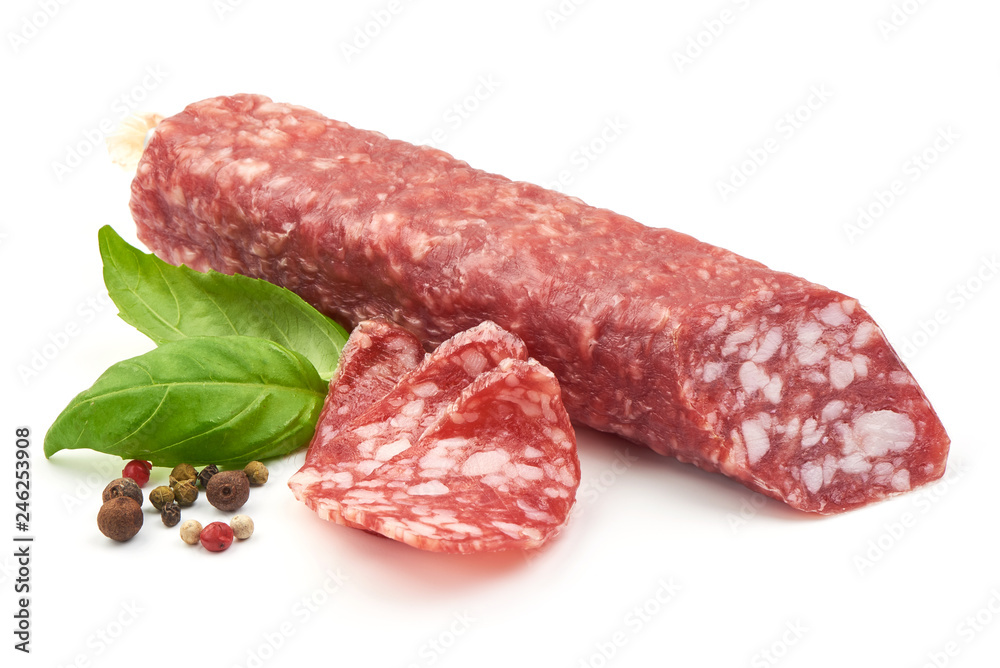 Jerked Sausage, close-up, isolated on white background. Jerked Sausage, close-up, isolated on white background.
