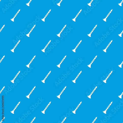 Trumpet pattern vector seamless blue repeat for any use