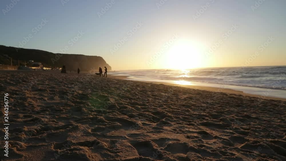 Sunset by the ocean