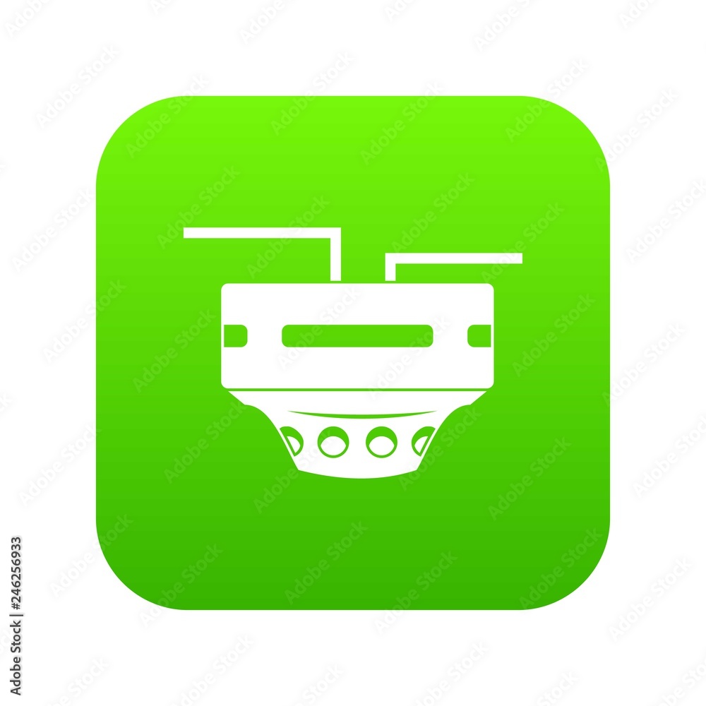 Monitor socket icon digital green for any design isolated on white vector illustration Monitor socket icon digital green for any design isolated on white vector illustration