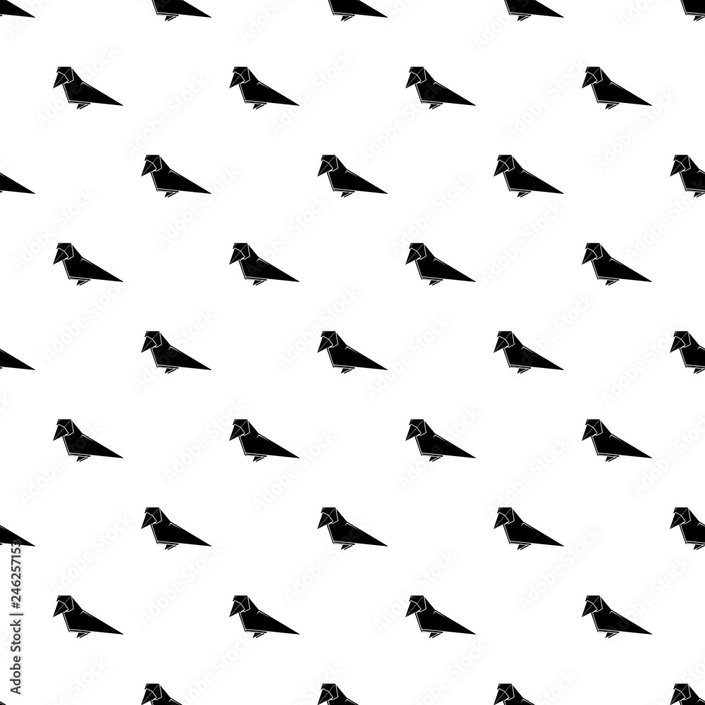 Fototapeta premium Origami bird pattern vector seamless repeating for any web design