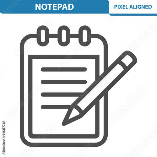 Bild auf Leinwand Notepad Icon