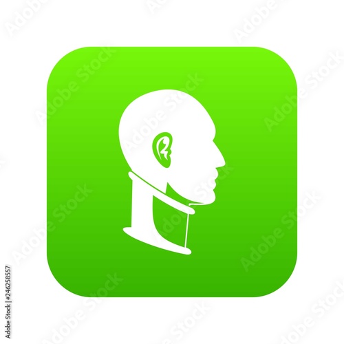 Cervical collar icon digital green for any design isolated on white vector illustration
