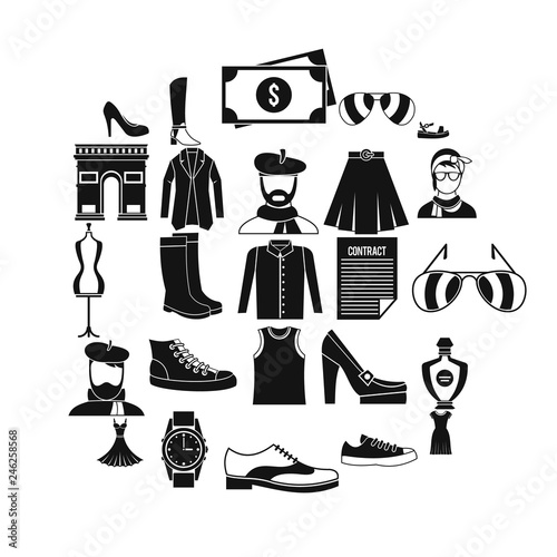 Old fashion icons set. Cartoon set of 25 old fashion vector icons for web isolated on white background