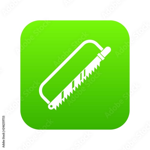 Sergical saw icon digital green for any design isolated on white vector illustration