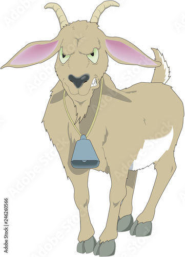 Billy Goat Cartoon Vector Illustration